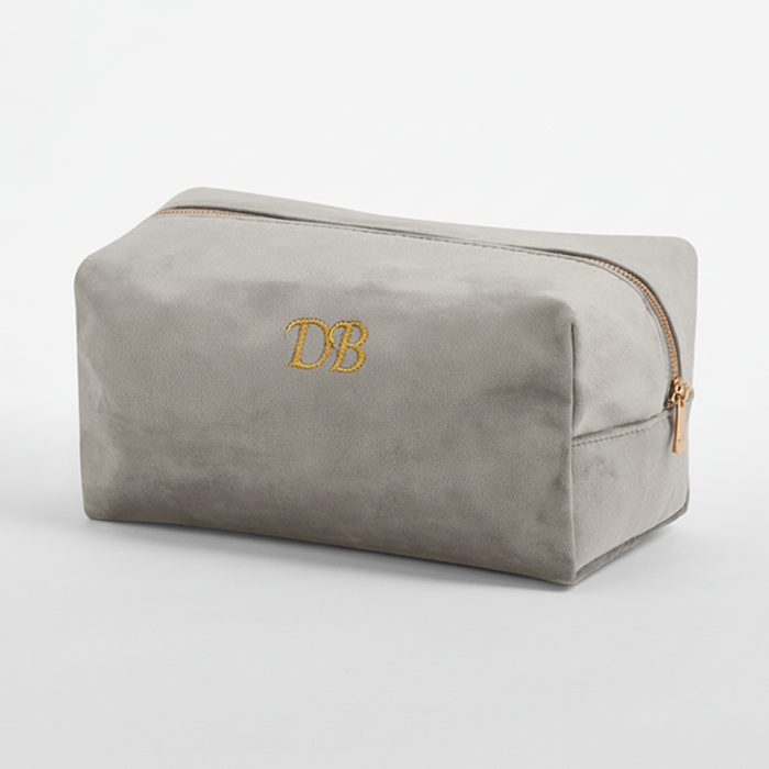Personalised Velvet Cosmetic Bag - Large - Second Image