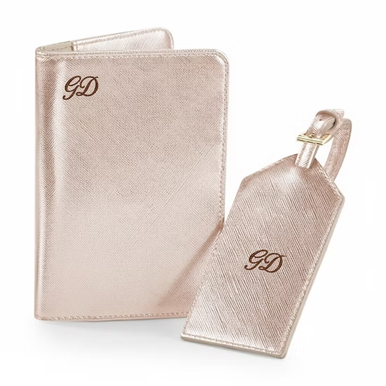 Personalised Passport Cover and Luggage Tag Set
