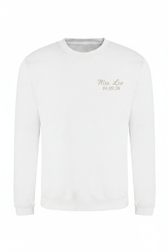 Bride Sweatshirt | Personalised Honeymoon & Wedding Party Crewneck
