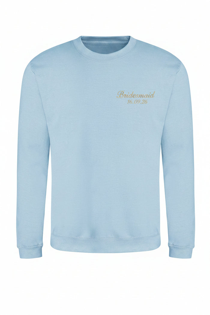 Bridesmaid Sweatshirt | Personalised Hen Party & Wedding Party Crewneck - Second Image
